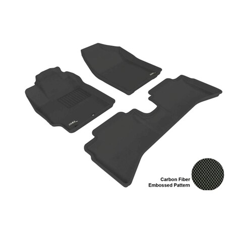3D Maxpider TOYOTA PRIUS C 2012-2014 KAGU BLACK R1 R2 Floor Mat L1TY09501509